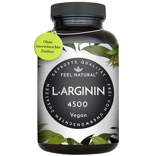 L-Arginin - 365 vegane Kapseln - 4500mg...