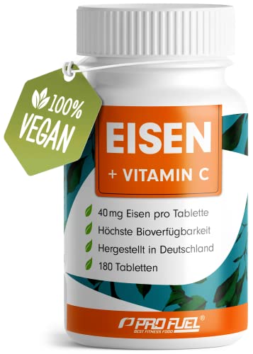 Eisentabletten 180x mit 40 mg Eisen + Vitamin C...