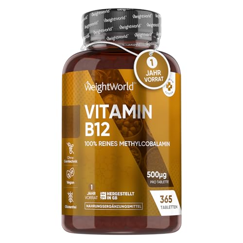 Vitamin B12 500µg Tabletten - 365 vegane Stücke...