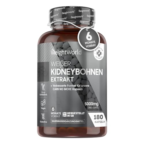 Kidneybohnen Extrakt 5000mg - Für Kohlenhydrat,...
