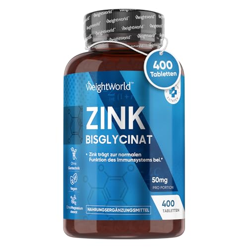 Zink - 400 vegane Tabletten - 1+ Jahr Vorrat -...