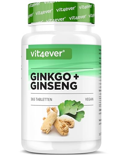 Ginkgo + Ginseng - 365 Tabletten - Spezial Extrakt...