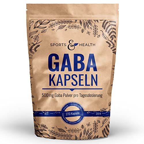 GABA Kapseln Hochdosiert– 500 mg pro Kapseln -...