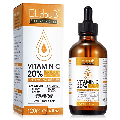 Vitamin C Serum mit Hyaluronsäure für Gesicht &...