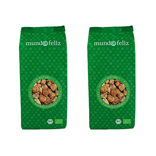 Mundo Feliz Trockenfeigen aus Bio-Anbau, 2 x 500 g