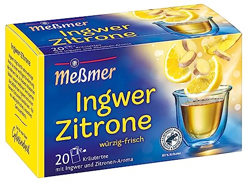 Meßmer Ingwer-Zitrone | 20 Teebeutel | Vegan |...
