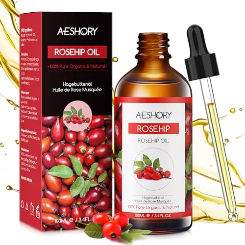 AESHORY Hagebuttenöl 100ml 100% Rein Natürlich,...