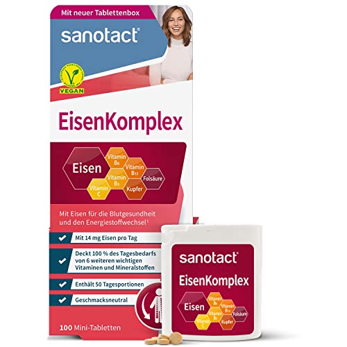 sanotact Eisen Komplex (100 Mini-Tabletten) •...