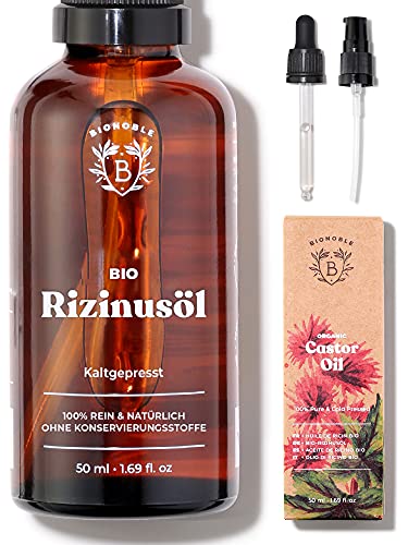 Bionoble Rizinusöl Bio 50ml - 100% Rein,...